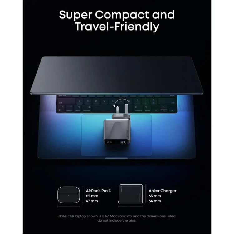 Picture of Anker 160W 3-Port Type-C Wall Charger with Smart Display Gray