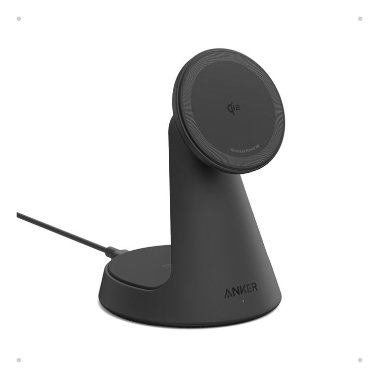 Picture of Anker 2-in-1 Charging Stand MagSafe Qi2 Certified 15W Wirless Charger