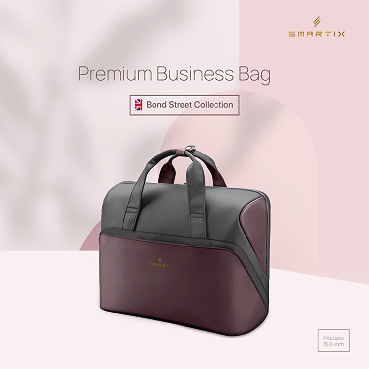 صورة Smart PREMIUM 15.6-Inch Laptop Business Messenger Bag Black/Purple