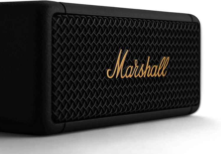 صورة Marshall Emberton Portable Rechargeable Waterproof Bluetooth Speaker Black/Brass