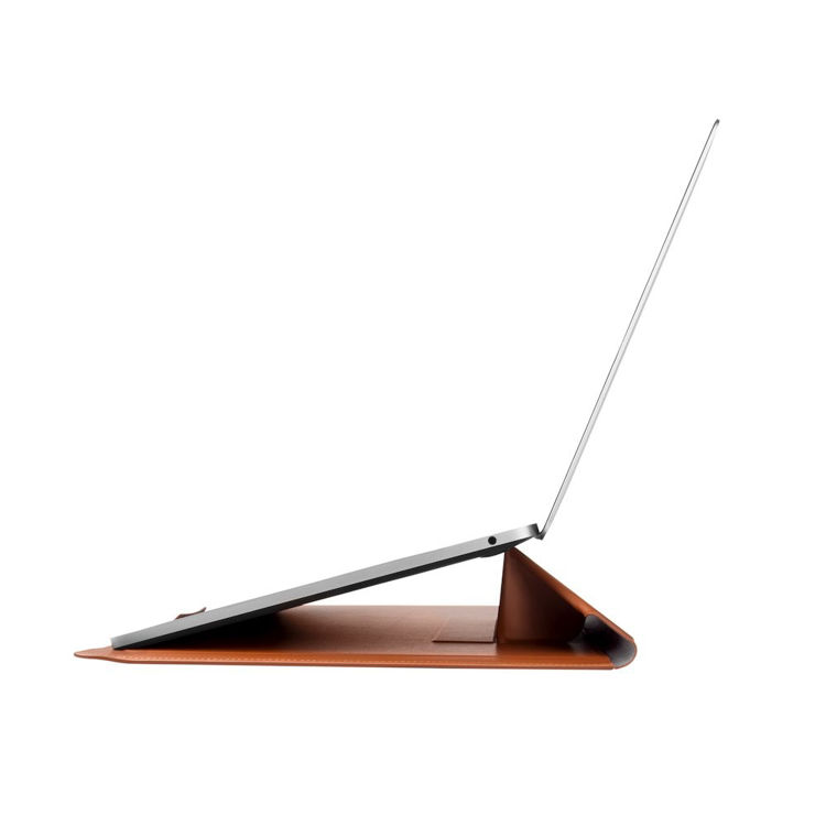 صورة Uniq Oslo Laptop Sleeve with Foldable Stand (Up to 14") - TOFFEE BROWN