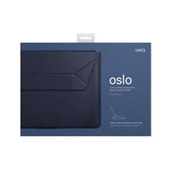 Picture of Uniq Oslo Laptop Sleeve with Foldable Stand (Up to 14")- ABYSS BLUE