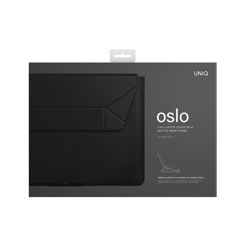 Picture of Uniq Oslo Laptop Sleeve with Foldable Stand (Up to 14")- MIDNIGHT BLACK