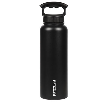 Picture of Fifty Fifty BOTTLE WITH WIDE MOUTH 3 FINGER LID 40oz- 1.1L ( Matte Black)