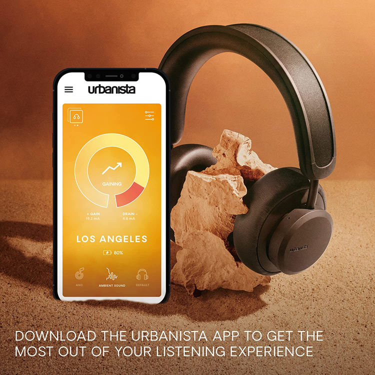 Picture of Urbanista Los Angeles Solar Powered Wireless Bluetooth Noise-Cancelling Headphones - Sand Gold