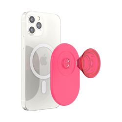 Picture of PopSockets: PopGrip for MagSafe Phone Stand and Grip - Translucent Neon Pink