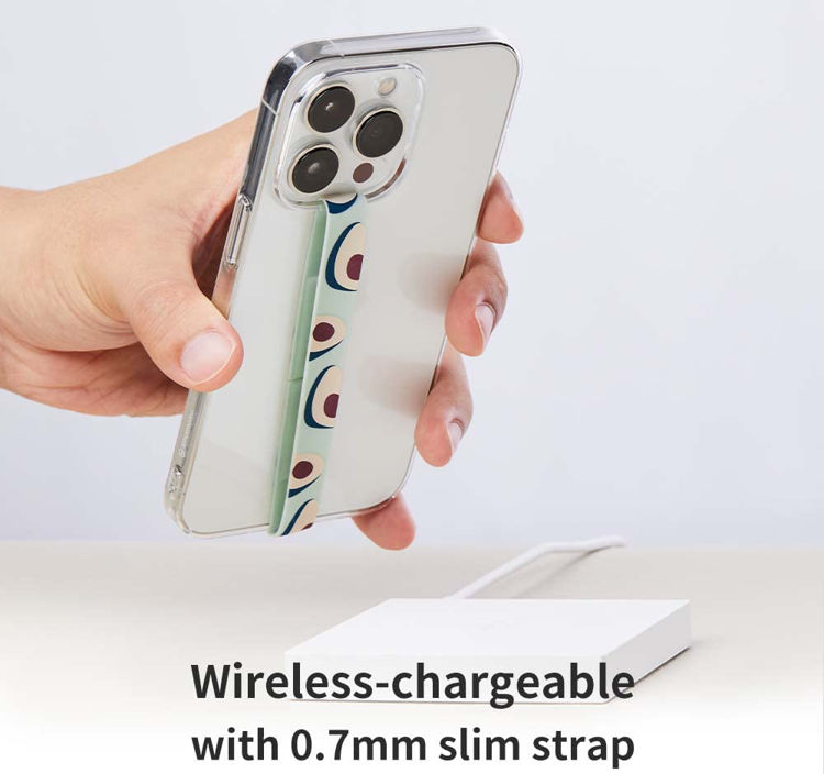 صورة Silicone Phone Grip Holder, Wireless Charging Compatible, Sinji loop Neon Black