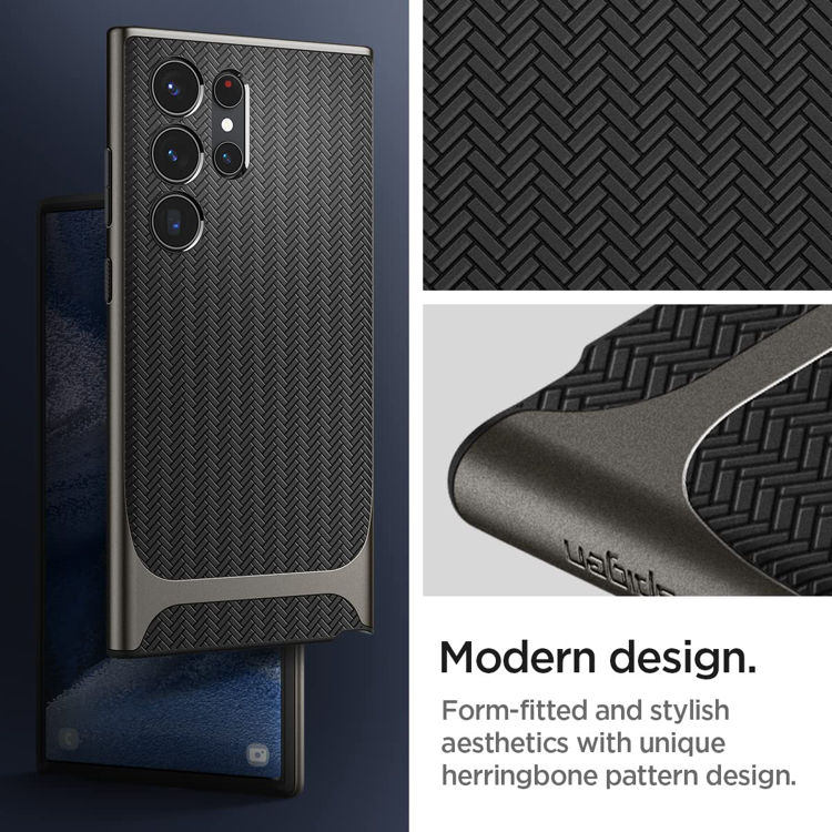 Picture of Spigen Neo Hybrid Case Compatible with Samsung Galaxy S23 Ultra 5G - Gunmetal