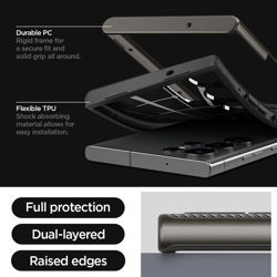 Picture of Spigen Neo Hybrid Case Compatible with Samsung Galaxy S23 Ultra 5G - Gunmetal