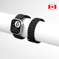 Picture of Levelo Ace Loop Nylon Strap for Apple Watch 49/45mm - Black