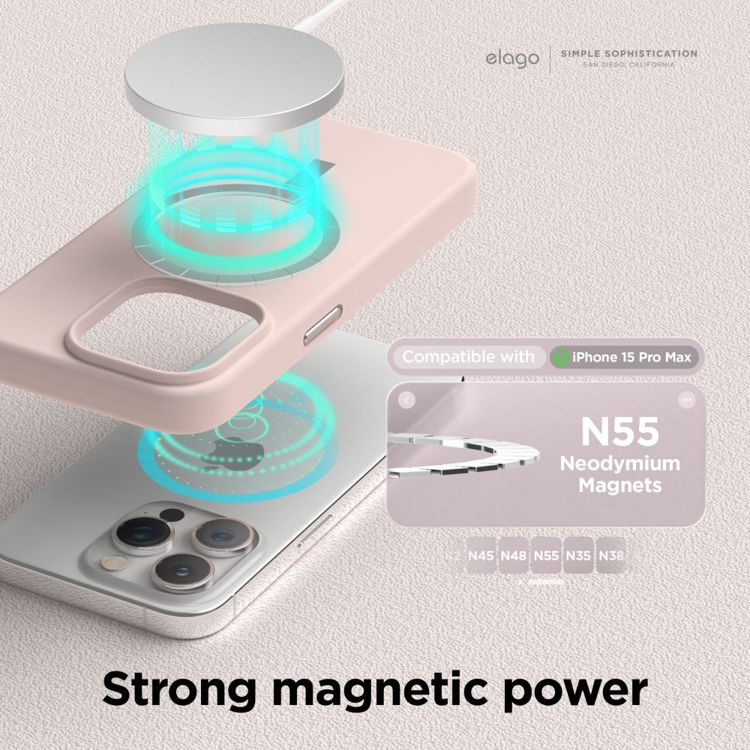 Picture of Elago Silicone Magsafe Case iPhone 15 Pro (Lovely Pink)