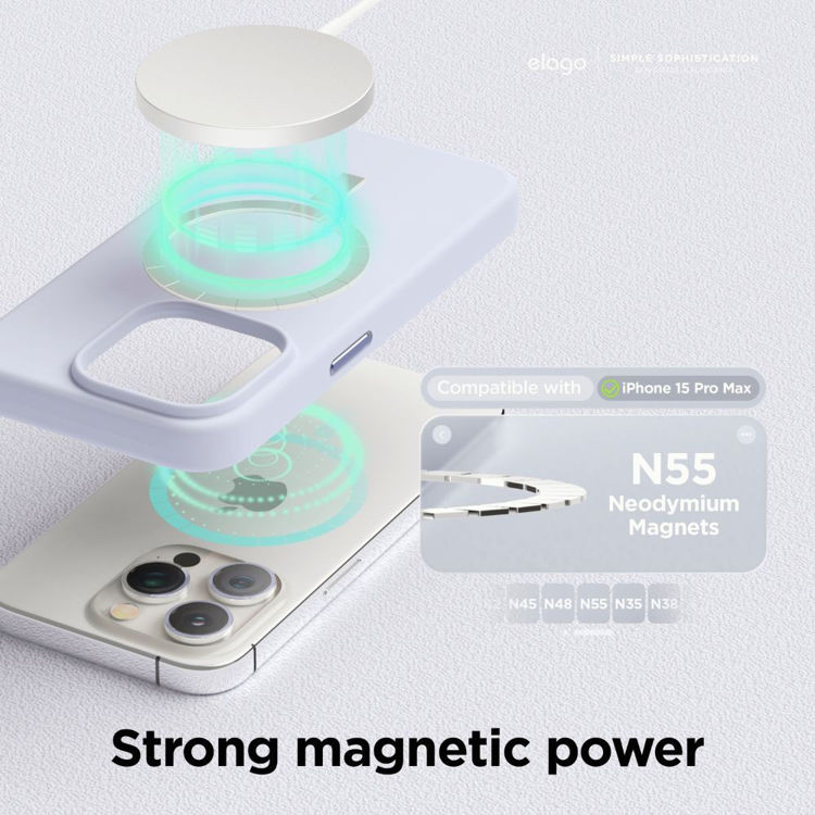 Picture of Elago iPhone15Pro 6.1inch MagSafe Silicone-Stone
