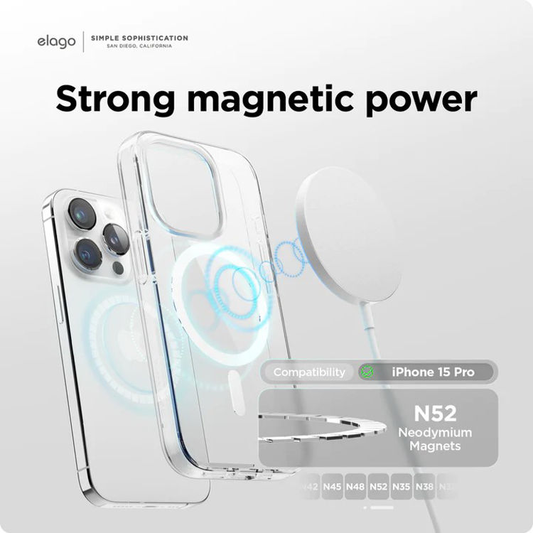 Picture of Elago Magnetic Hybrid case iPhone 15 ProMax white_ES15MSHB67PRO-TRWH