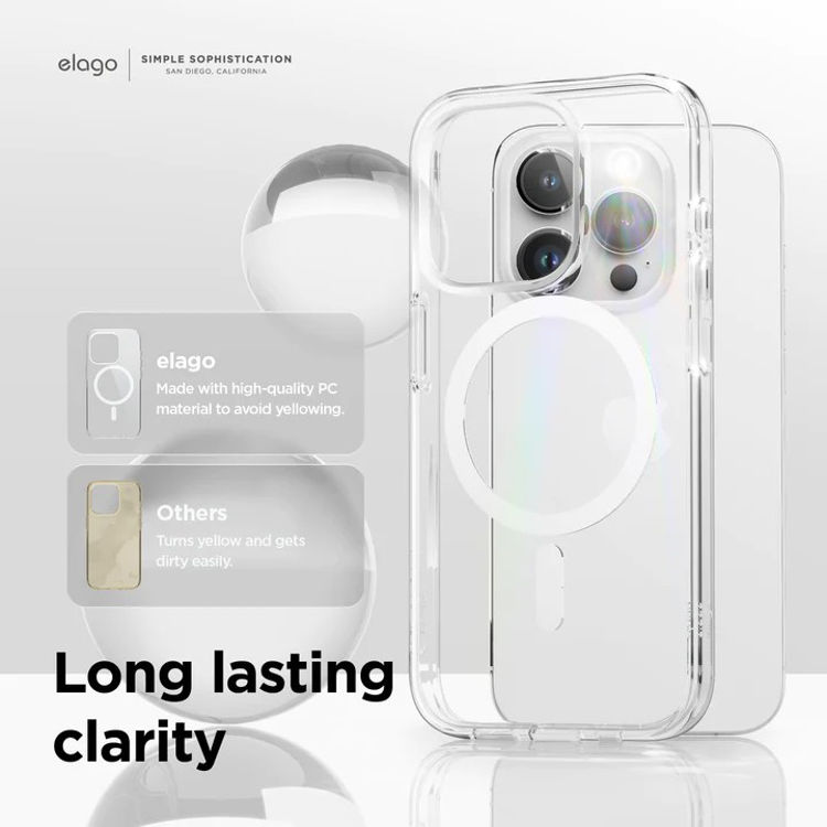 Picture of Elago Magnetic Hybrid case iPhone 15 ProMax white_ES15MSHB67PRO-TRWH