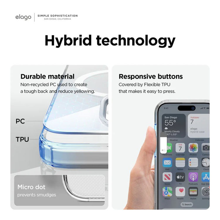Picture of Elago Magnetic Hybrid case iPhone 15 ProMax white_ES15MSHB67PRO-TRWH