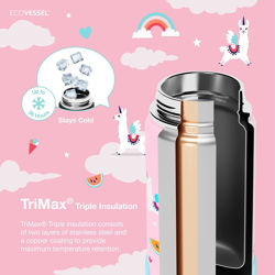 Picture of FROST 12oz Kids Trimax Straw Top Stainless Steel BPA Free Unicorn_FRST12UN