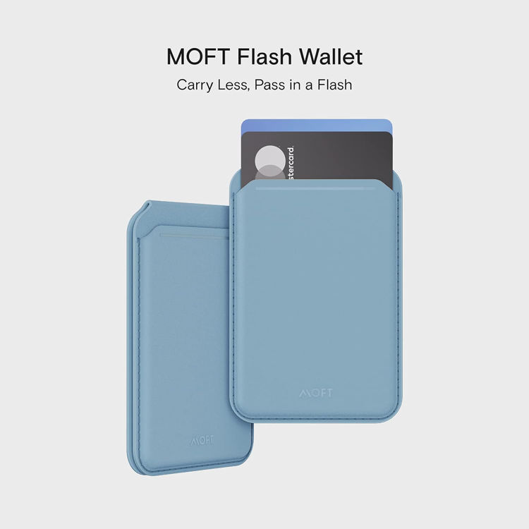 صورة MOFT Snap Flash Wallet Stand MagSafe Compatible  - Windy Blue