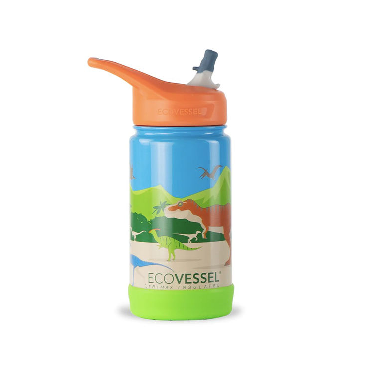 Picture of FROST 12oz Kids Trimax Straw Top Stainless Steel BPA Free Dinosaur_FRST12DI