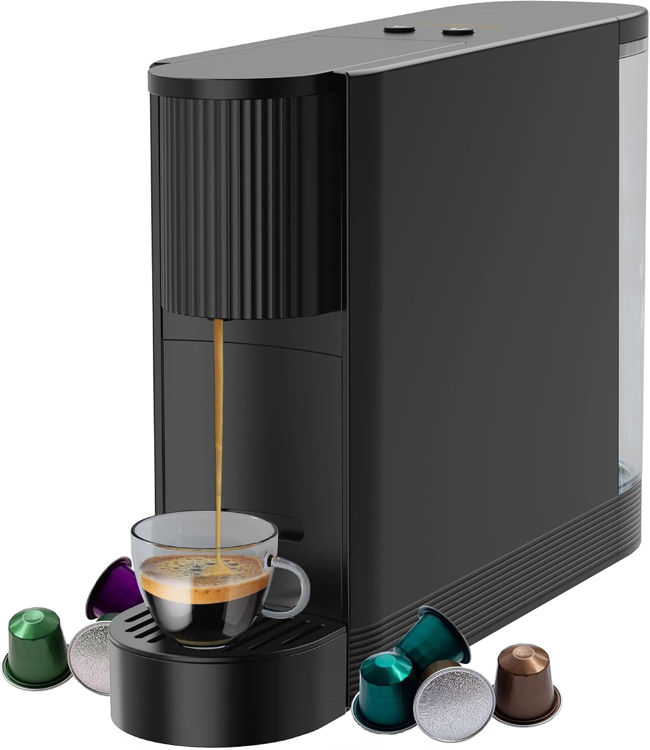 Picture of  Lepresso 20 Bar Coffee Machine with 500ml Water Capacity and Cupsule Storage - Black