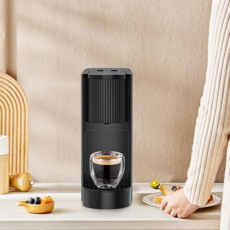Picture of  Lepresso 20 Bar Coffee Machine with 500ml Water Capacity and Cupsule Storage - Black