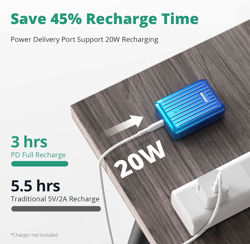 Picture of ZENDURE SUPER MINI EXTERNAL BATTERY WITH USB-C 10000mAh_BLUE