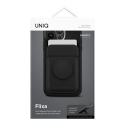 Picture of UNIQ FLIXA MAGNETIC CARD HOLDER AND POP-OUT GRIP-STAND - JET BLACK (JET BLACK)