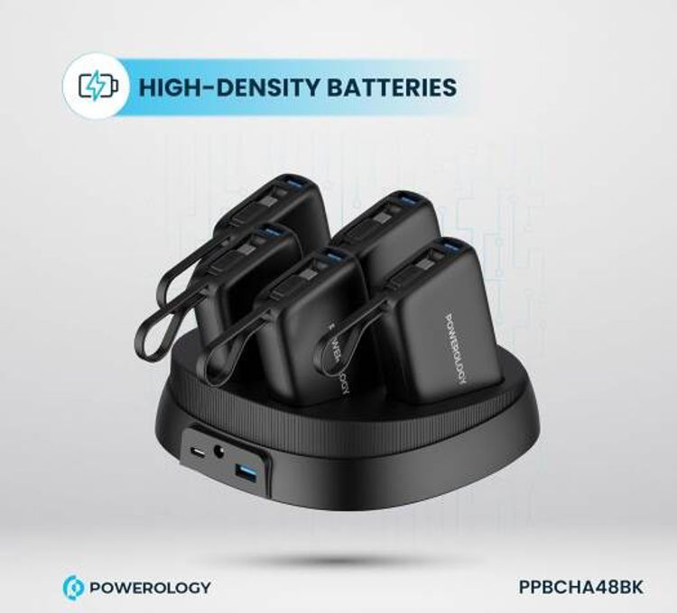 Picture of Powerology 5in1 Station 10000mAh PD 50W QC Power Bank - Black