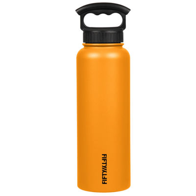 Picture of Fifty Fifty BOTTLE WITH WIDE MOUTH 3 FINGER LID 40oz- 1.1L (Solar Orange)