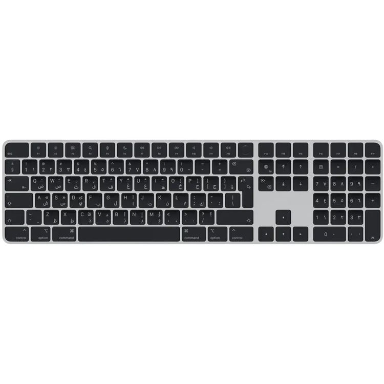Picture of Magic Keyboard with Touch ID and Numeric Keypad for Mac models with Apple silicon - Black Keys - Arabic