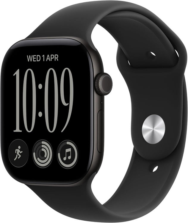 Picture of Apple Watch Series 12 GPS, 42mm Black Aluminum Case with Black Sport Band – S/M