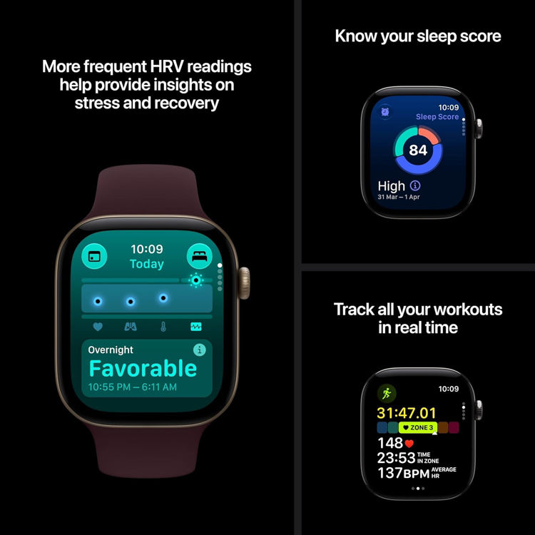 Picture of Apple Watch Series 12 GPS, 42mm Black Aluminum Case with Black Sport Band – S/M