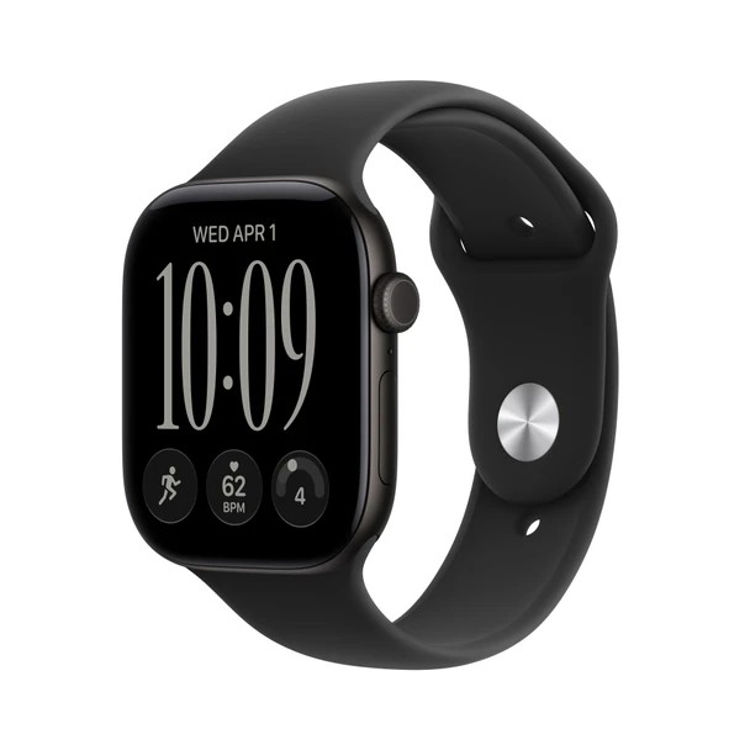 Picture of Apple Watch Series 12 GPS, 46mm Black Aluminum Case with Black Sport Band – M/L