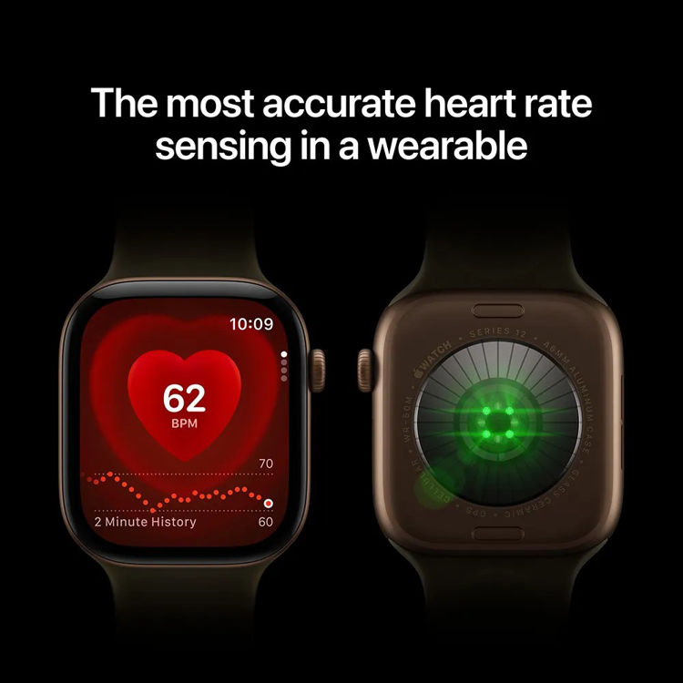Picture of Apple Watch Series 12 GPS + Cellular 42mm Black Aluminium Case with Black Sport Band - S/M