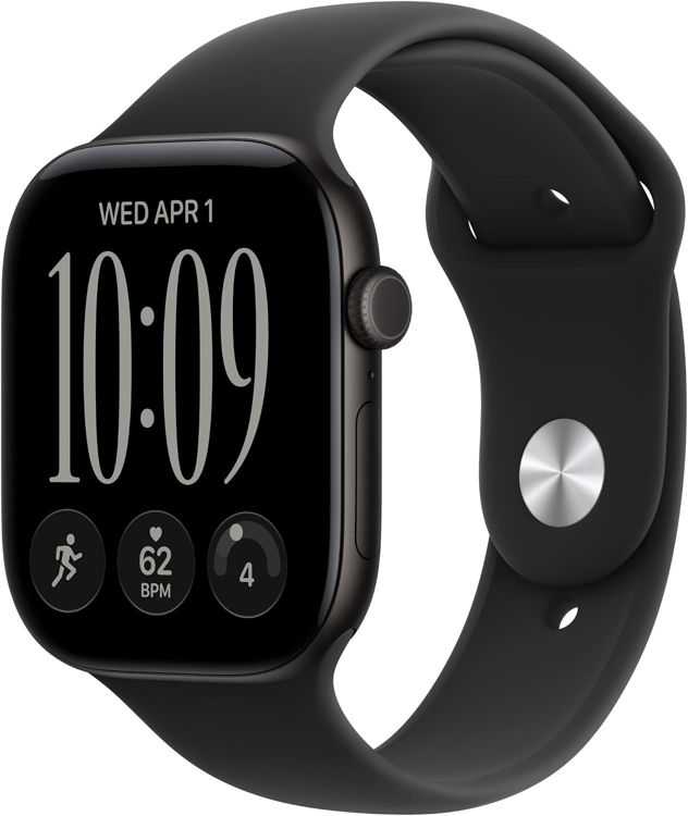 Picture of Apple Watch Series 12 GPS + Cellular 46mm Black Aluminium Case with Black Sport Band - S/M