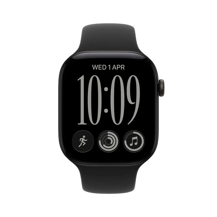 Picture of Apple Watch Series 12 GPS, 42mm Black Aluminum Case with Black Sport Band – S/M