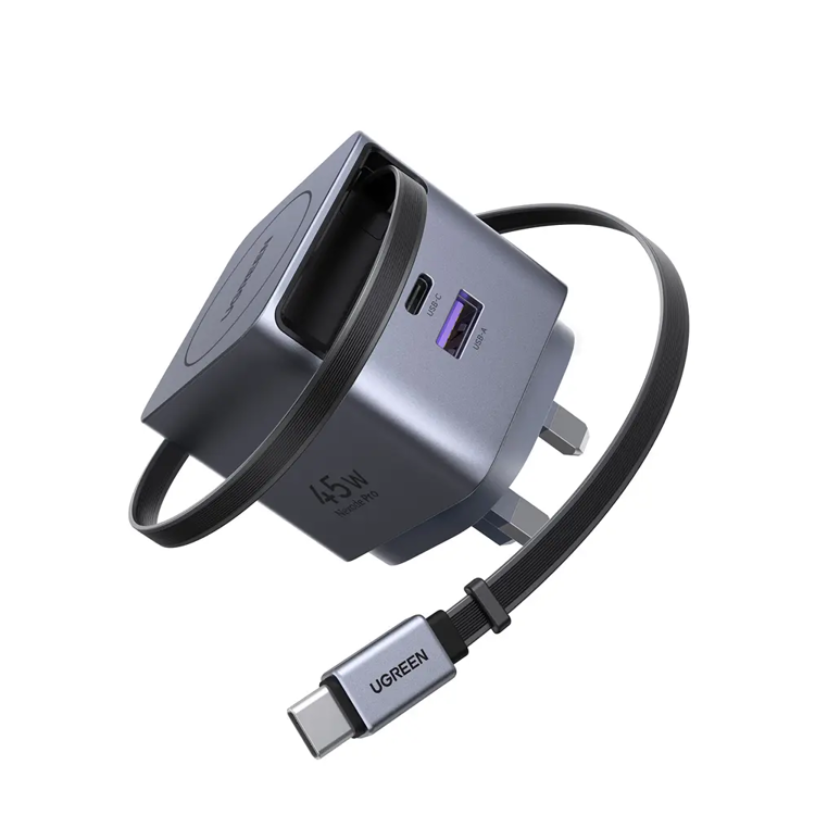 Picture of UGREEN Nexode Pro 45W Charger with Retractable USB-C Cable