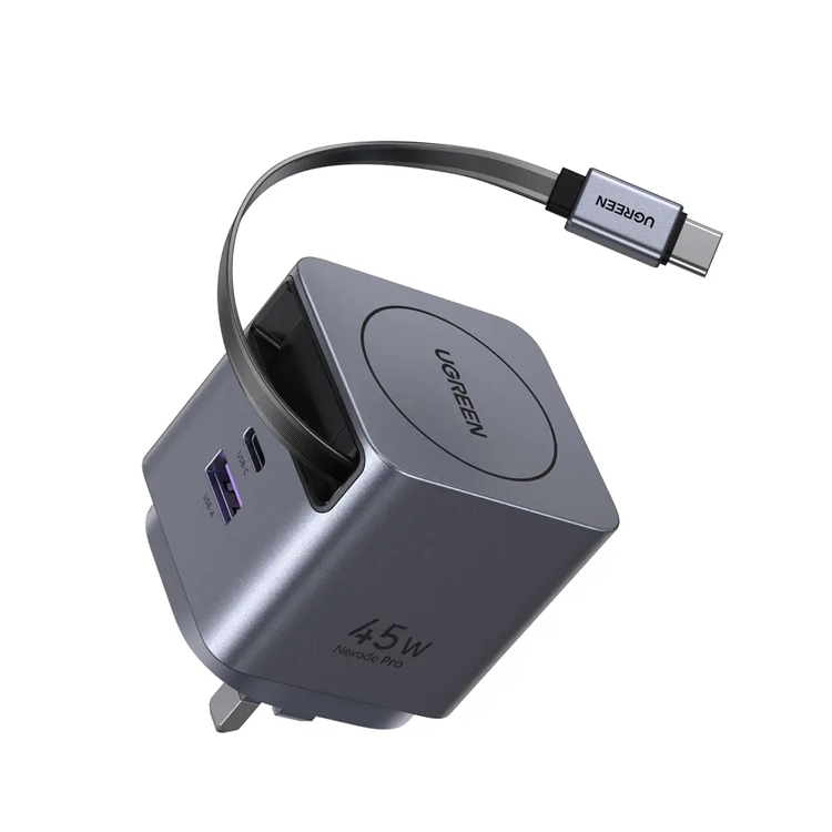 Picture of UGREEN Nexode Pro 45W Charger with Retractable USB-C Cable