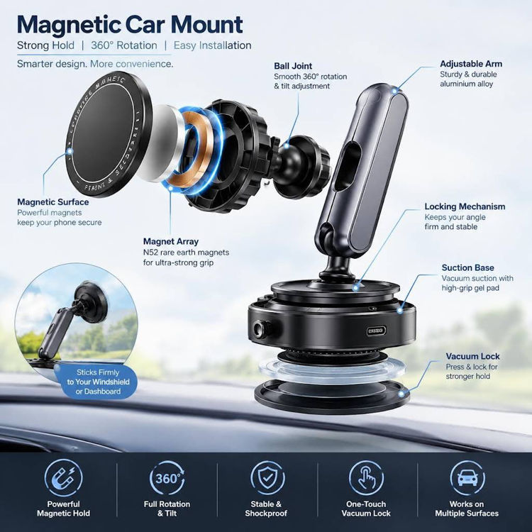 Picture of X75 Magnetic Multi-Scene Bracket Suction Cup Phone Holder