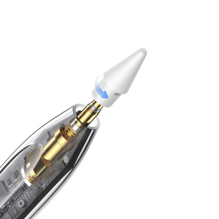 Picture of Baseus Smooth Writing 2 Overseas Edition stylus with active tip for iPad with replaceable tip - white