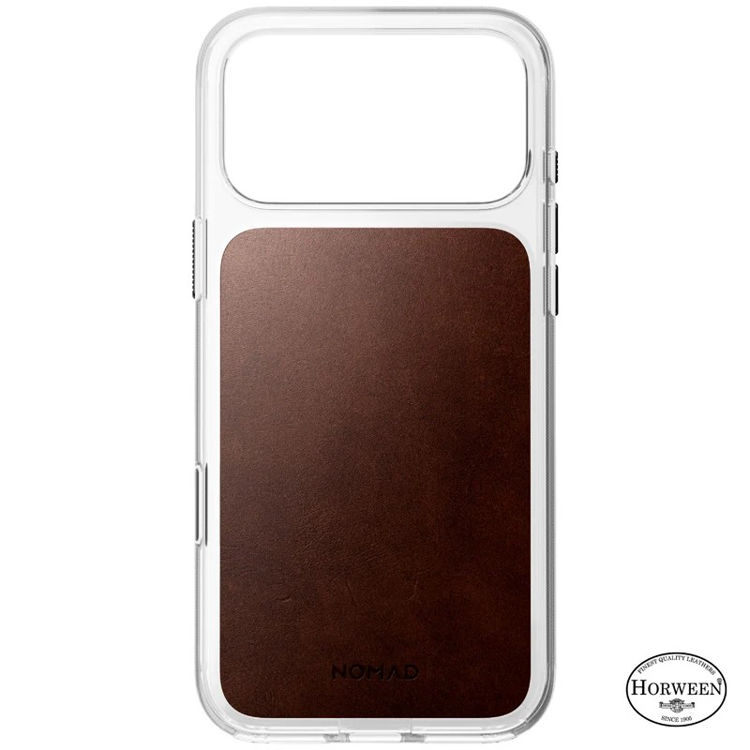Picture of Nomad Clear Leather iPhone 18 Pro Max Rustic Brown_NM017750858