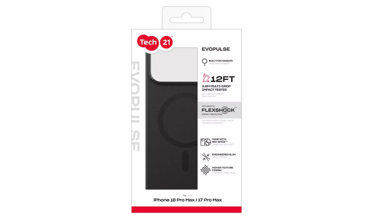Picture of Tech21 iPh18 ProMax EvoPulse Fauxven w/MS/CC Black_T21-11676