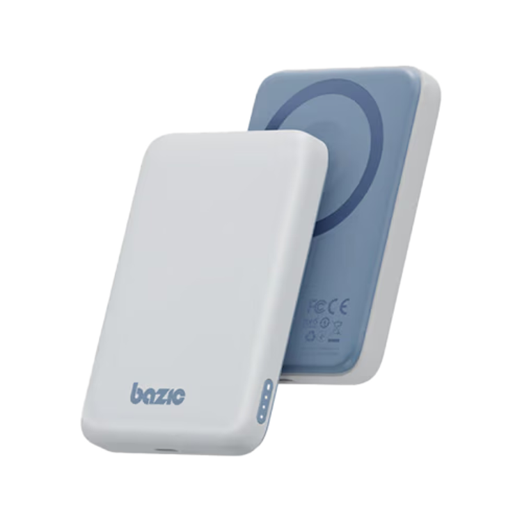 Picture of Energea X Bazic GoPower Snap 5K 3-in-1, 5000 mAh 20W PD Wired and 15W Wireless Fast Charging Magsafe Powerbank - White