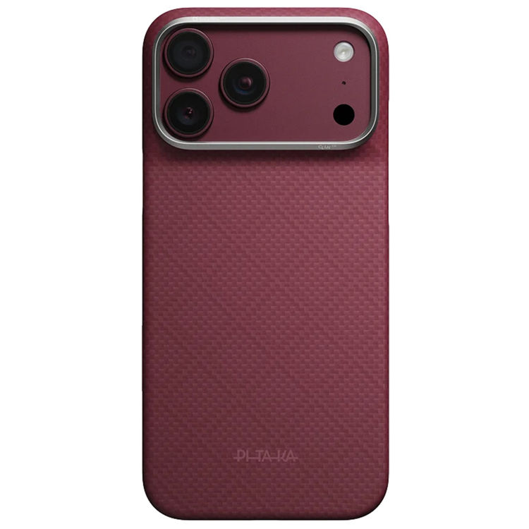 Picture of Pitaka Burgundy (Argyle)-03  Edge Case for iPhone 18 Pro Max