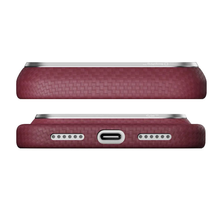 Picture of Pitaka Burgundy (Argyle)-03  Edge Case for iPhone 18 Pro Max