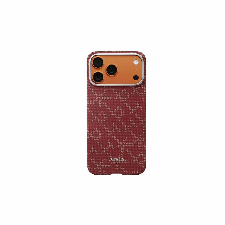 Picture of PITAKA Monogram-Gold/Red Ultra-Slim Case for iPhone 17 Pro max_KI1702PTKP