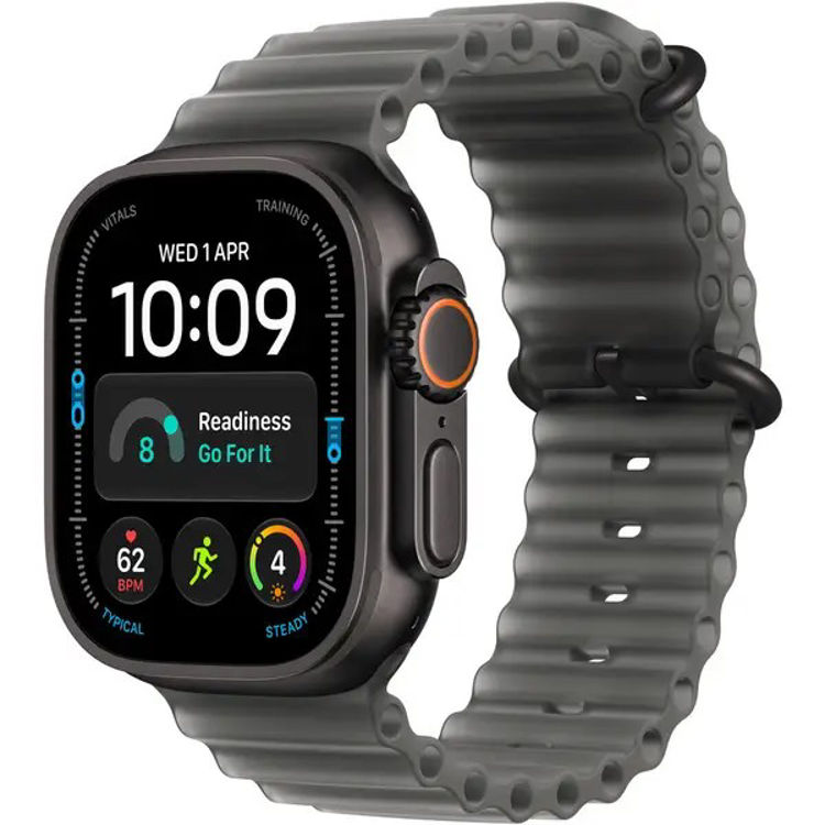 Picture of Apple Watch Ultra 4 GPS + Cellular, 49mm Black Titanium Case with Translucent Black Ocean Band