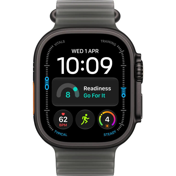 Picture of Apple Watch Ultra 4 GPS + Cellular, 49mm Black Titanium Case with Translucent Black Ocean Band