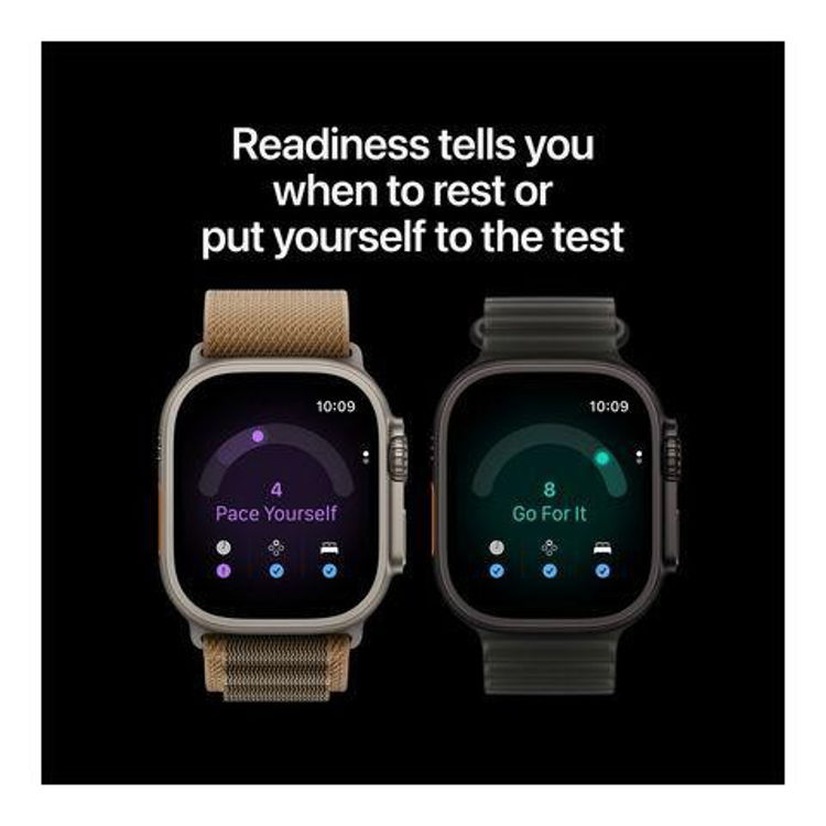 Picture of Apple Watch Ultra 4 GPS + Cellular, 49mm Black Titanium Case with Translucent Black Ocean Band