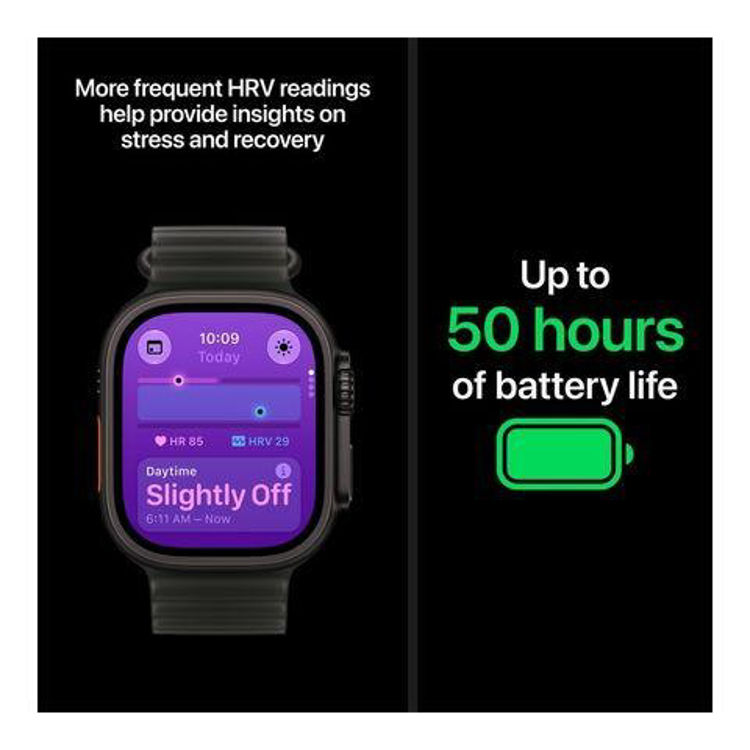 Picture of Apple Watch Ultra 4 GPS + Cellular, 49mm Black Titanium Case with Translucent Black Ocean Band