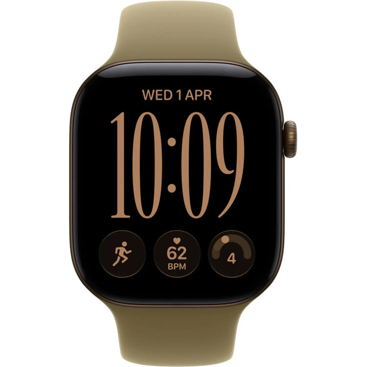 Picture of Apple Watch Series 12 GPS, 42mm Dark Bronze Aluminum Case with Olive Sport Band – M/L